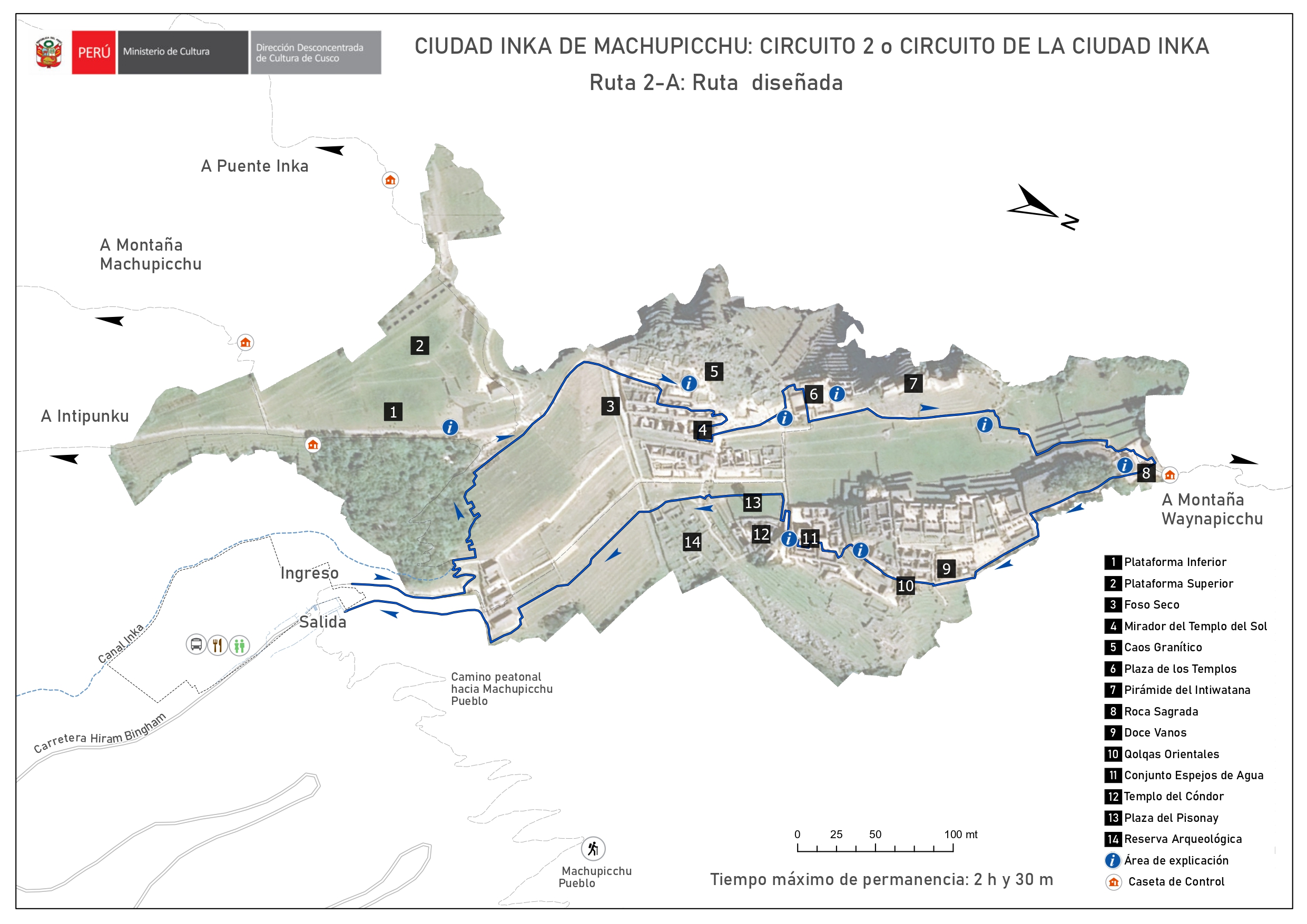 Mapa del recorrido del tour