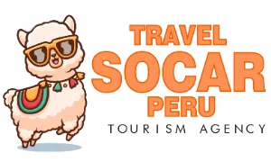 Travel Socar Perú — logo con llama y gafas de sol, agencia de turismo en Cusco