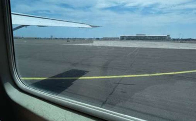 Vista desde la ventana de la avioneta en Nazca